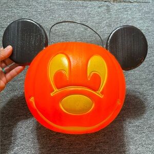 Disney MICKEY MOUSE HALLOWEEN PUMPKIN Trick or Treat Candy Bucket/Pail